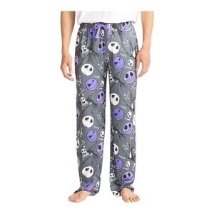 Nightmare Before Christmas Men’s L Skull Crossbones Black Purple EUC